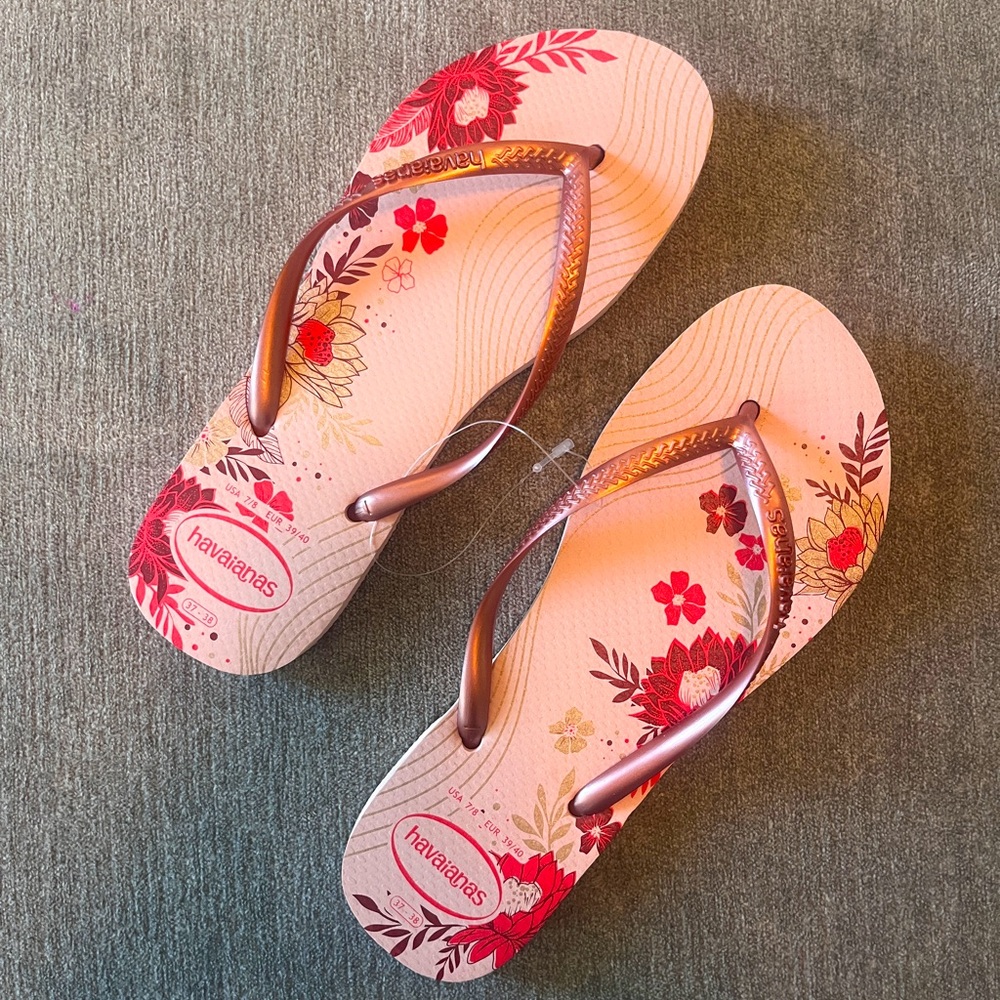 Haviannas - Slim Organic Rosa - size 7/8